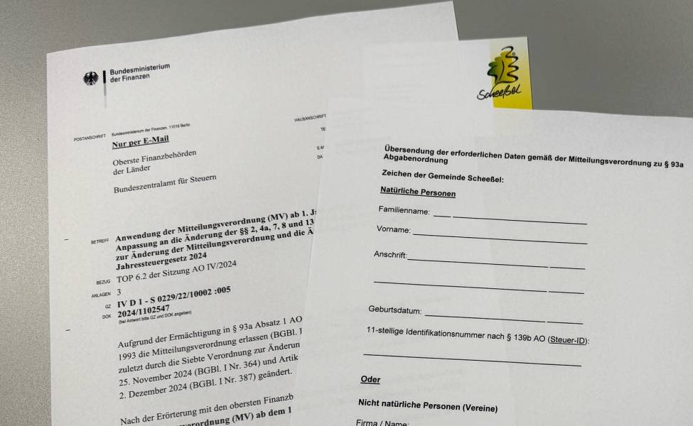 Mitteilungsverordnung – Abfrage von Daten von Zahlungsempfängern 