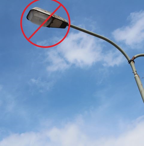 Defekte Straßenbeleuchtung Bahnhofstraße