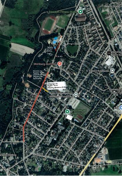 Vollsperrung Helvesieker Weg – Königsberger Straße