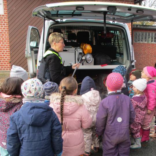 Die Polizei zu Besuch im Kindergarten Westerholz