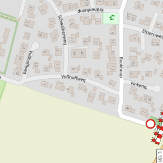 Vollsperrung in Jeersdorf in den Straßen „Bookhoop“ und „Voßhoffweg“